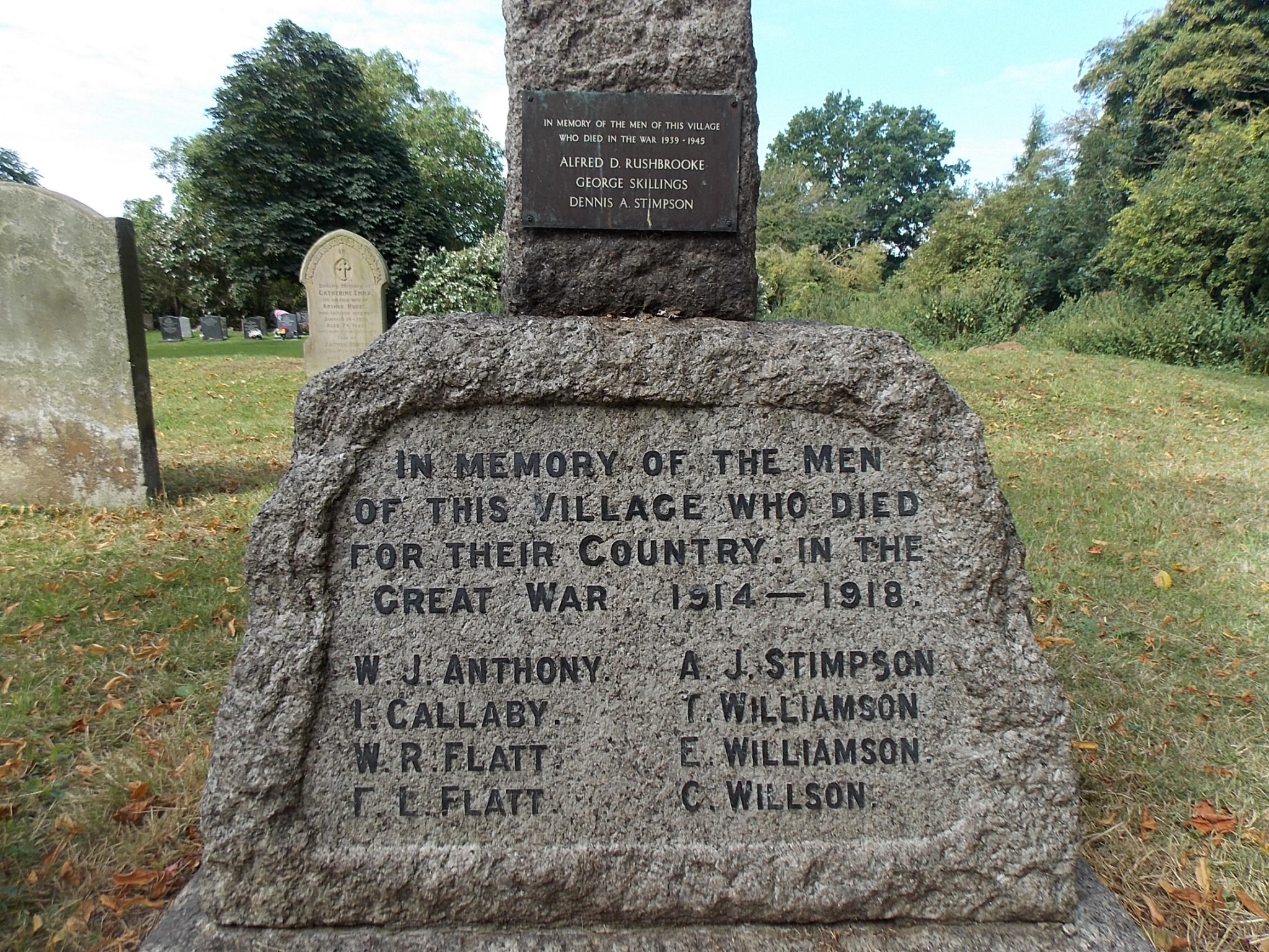 Shouldham Thorpe War Memorial War Memorials Online